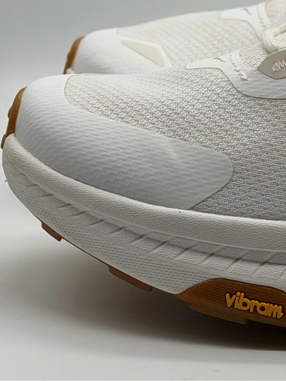 Hoka Women’s Cream/White Athletic Running Shoes with Gum Outsole